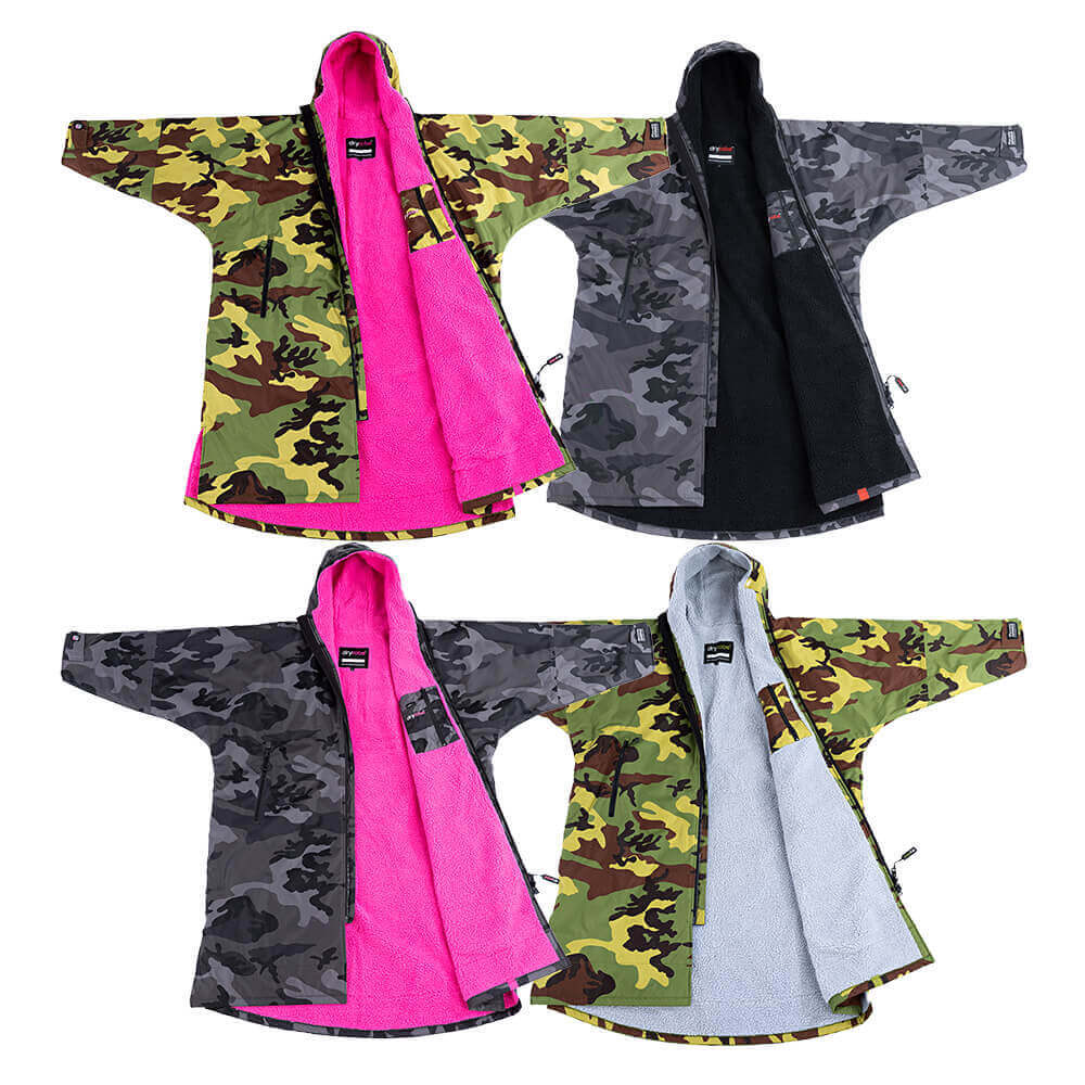 Dryrobe Advance Long Sleeve Changing Robe - Camouflage Outer