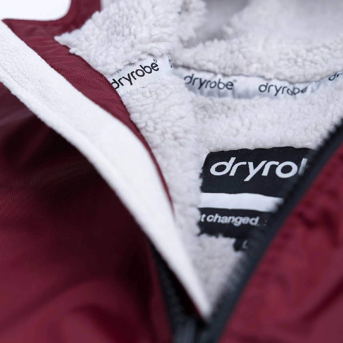 Dryrobe Advance Long Sleeve Changing Robe | Burgundy & Grey