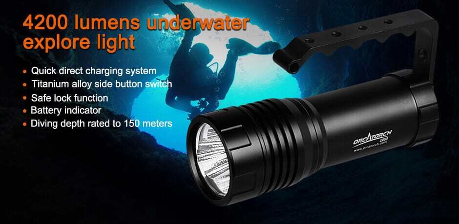OrcaTorch D860 4200 Lumens Dive Torch