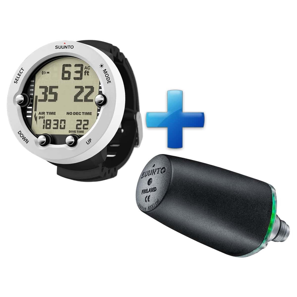 Suunto Vyper Novo Dive Computer With Transmitter Bundle Graphite + White