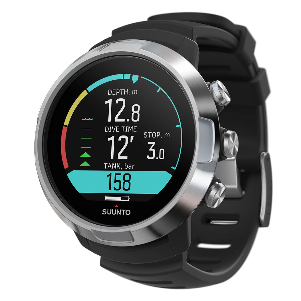 Suunto D5 Steel Watch Style Dive Computer Black + White