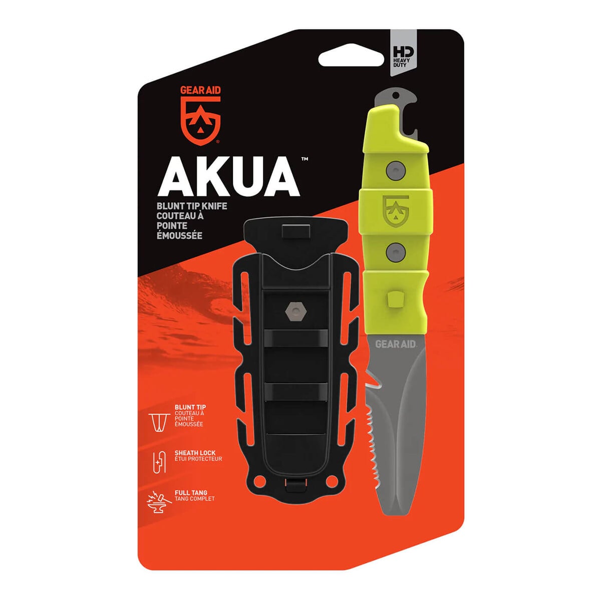 Gear Aid Akua Dive Knife + Rescue Knife - Black + Yellow Gear Aid Akua Dive Knife + Rescue Knife - Black + Yellow