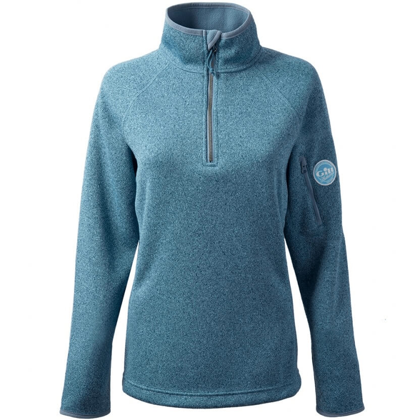 Gill Womens Knit Fleece Blue Melange | Sailcloth | Silver Gill Womens Knit Fleece Blue Melange | Sailcloth | Silver