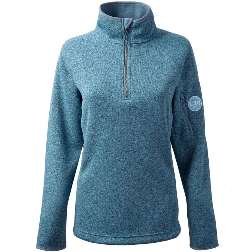 Gill Womens Knit Fleece Blue Melange | Sailcloth | Silver Gill Womens Knit Fleece Blue Melange | Sailcloth | Silver