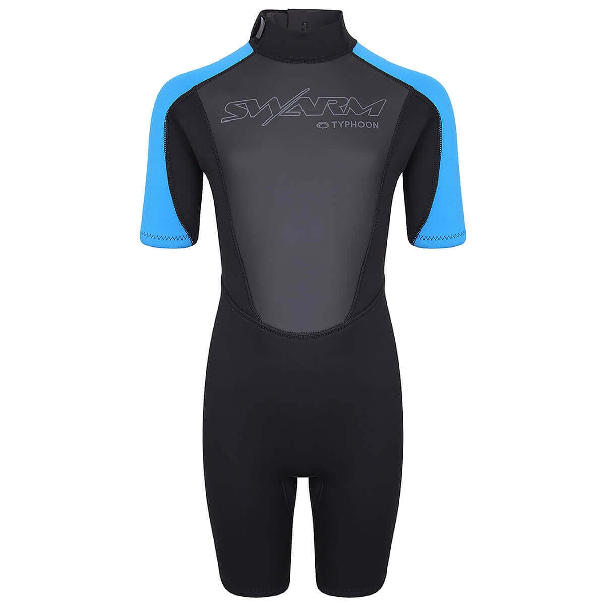 Typhoon Swarm Childrens Shorty Wetsuit - Black Blue