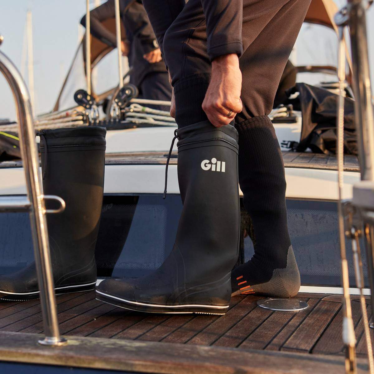 Gill Tall Yachting Boots | Black
