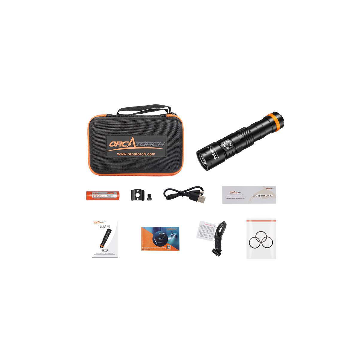 OrcaTorch DC710 Dive Torch | Direct Charging OrcaTorch DC710 Dive Torch | Direct Charging