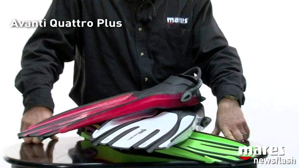 Mares Avanti Quattro Plus Fins - Adjustable Open Heel Diving Fins