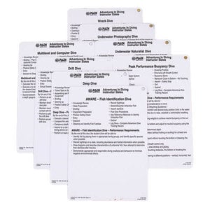 PADI Adventures in Diving Instructor Cue Cards (8 Slates) PADI Adventures in Diving Instructor Cue Cards (8 Slates)