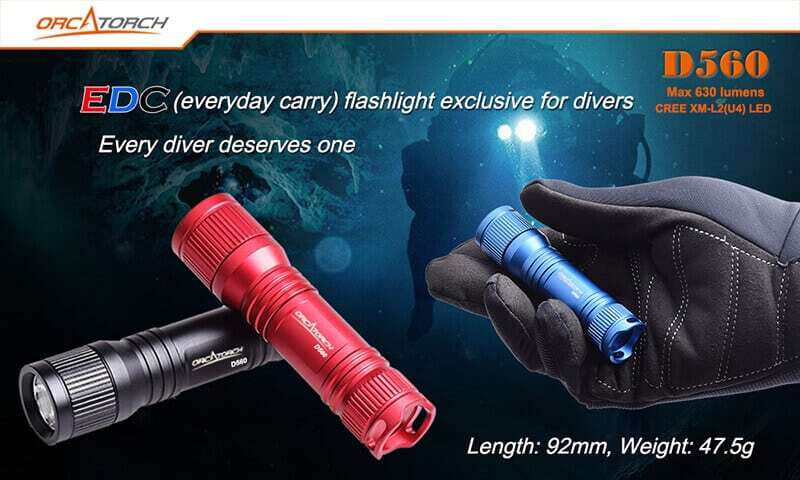 OrcaTorch D560 700 Lumens Dive Torch OrcaTorch D560 700 Lumens Dive Torch