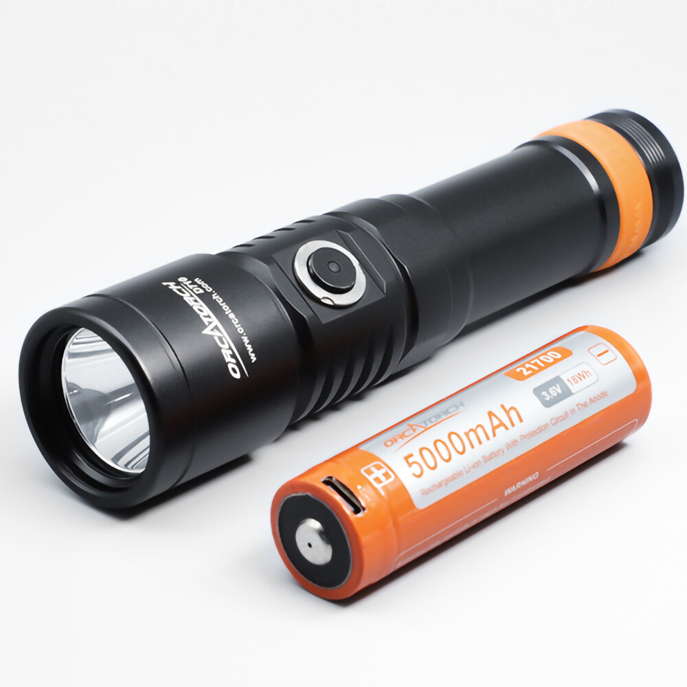 OrcaTorch D710 Dive Torch - 3000 Lumens Dive Torch