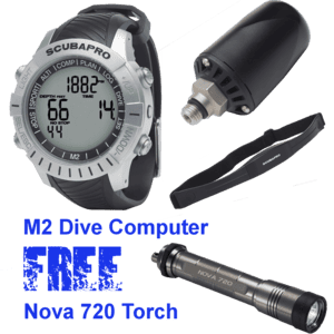 Scubapro M2 Dive Computer - FREE Nova 720 Torch Bundle Scubapro M2 Dive Computer - FREE Nova 720 Torch Bundle