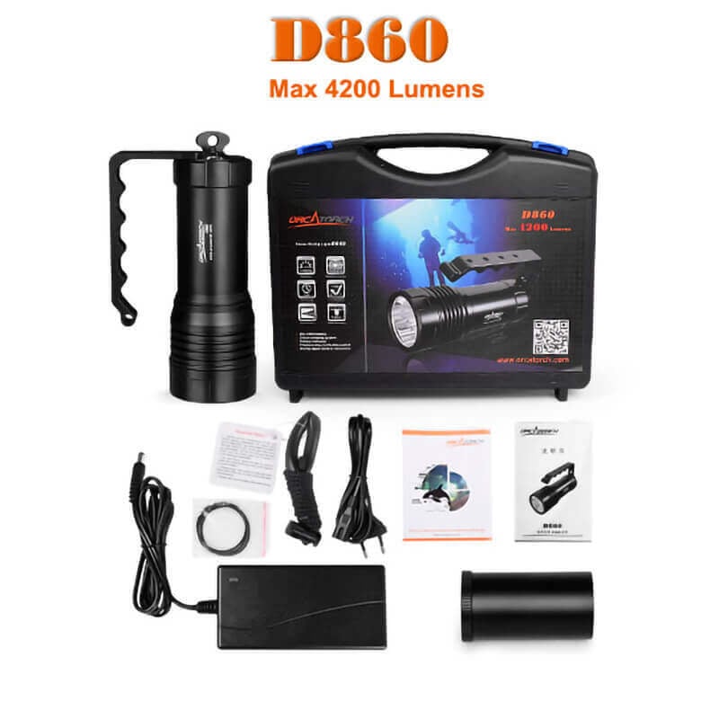 OrcaTorch D860 4200 Lumens Dive Torch