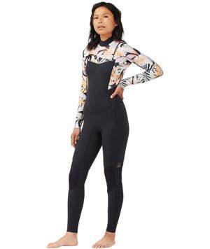 Billabong Womens Salty Dayz 3/2mm CZ Steamer Wetsuit - Paradise Black Billabong Womens Salty Dayz 3/2mm CZ Steamer Wetsuit - Paradise Black