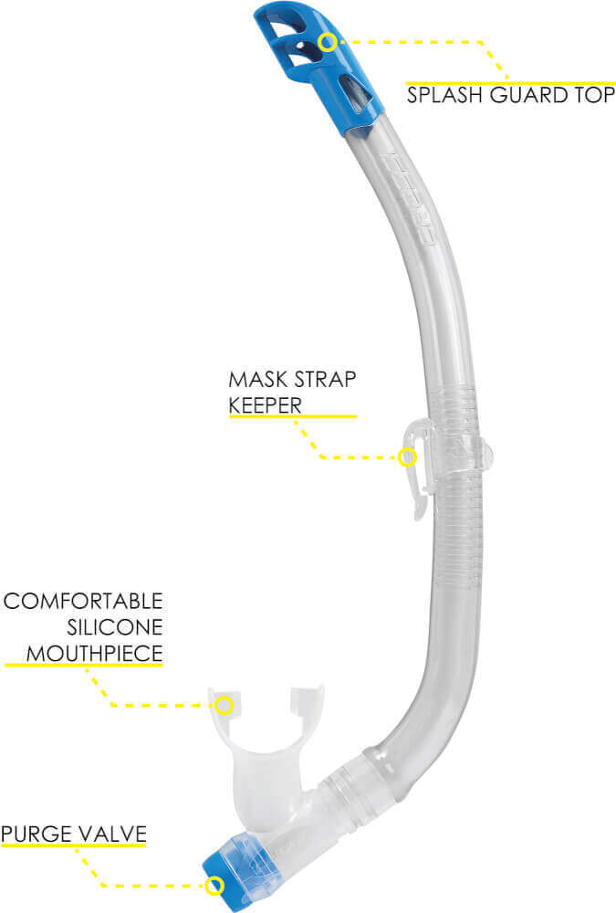 Cressi Marea Jr + Top - Kids Snorkel Combo Solid Colours Cressi Marea Jr + Top - Kids Snorkel Combo Solid Colours