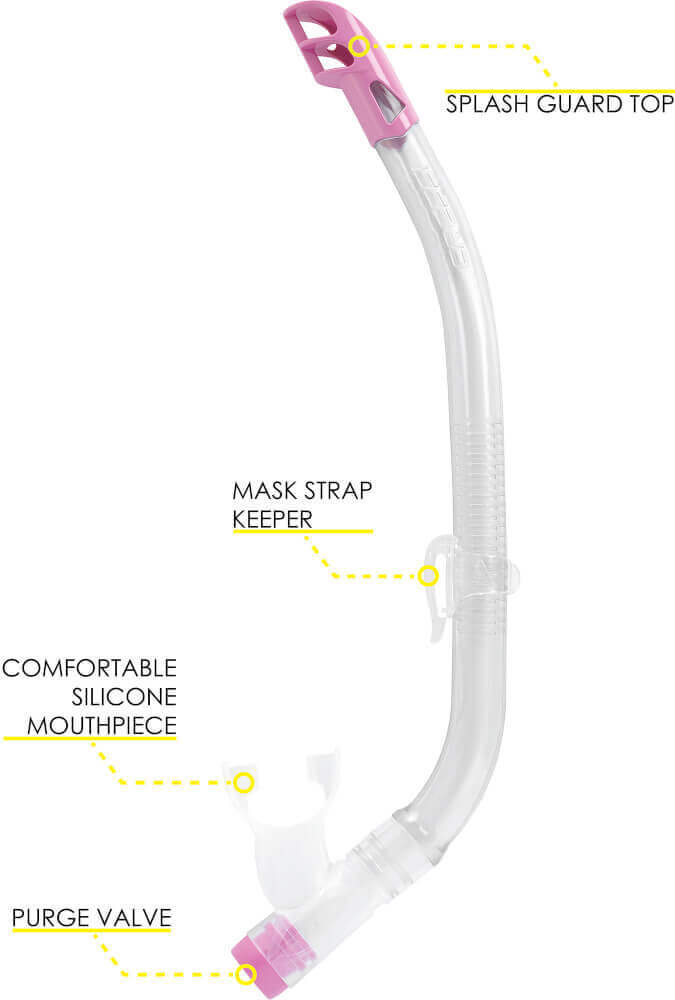 Cressi Marea Jr + Top - Kids Snorkel Combo Solid Colours Cressi Marea Jr + Top - Kids Snorkel Combo Solid Colours