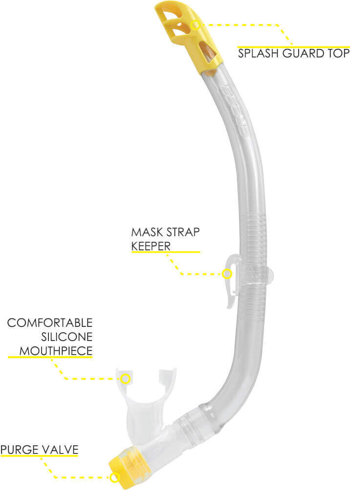 Cressi Marea Jr + Top - Kids Snorkel Combo Solid Colours Cressi Marea Jr + Top - Kids Snorkel Combo Solid Colours