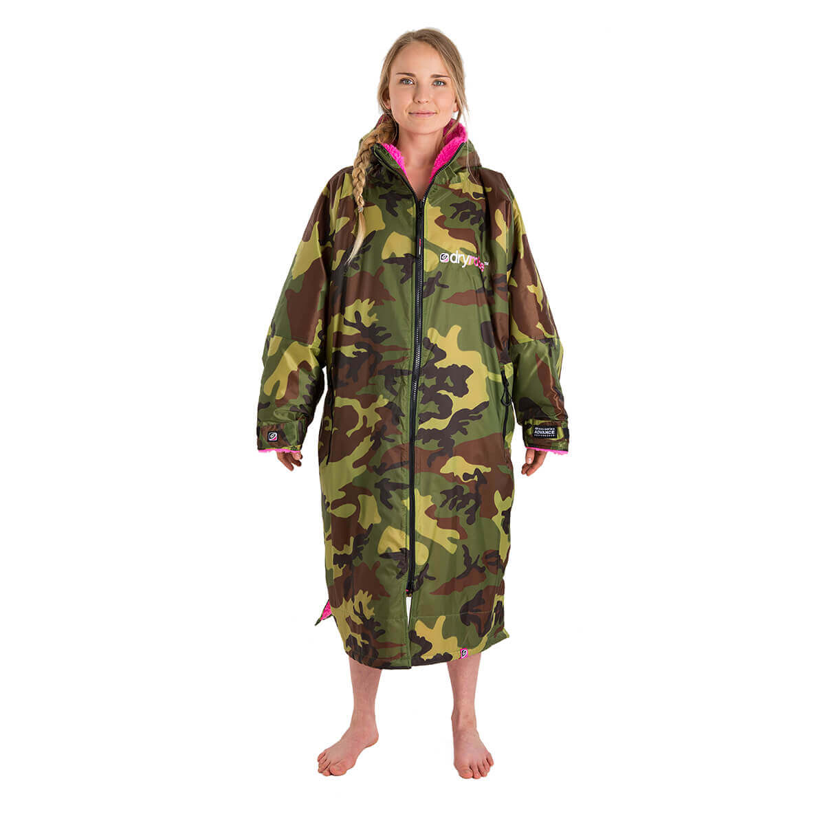 Dryrobe Advance Long Sleeve Changing Robe - Camouflage Outer