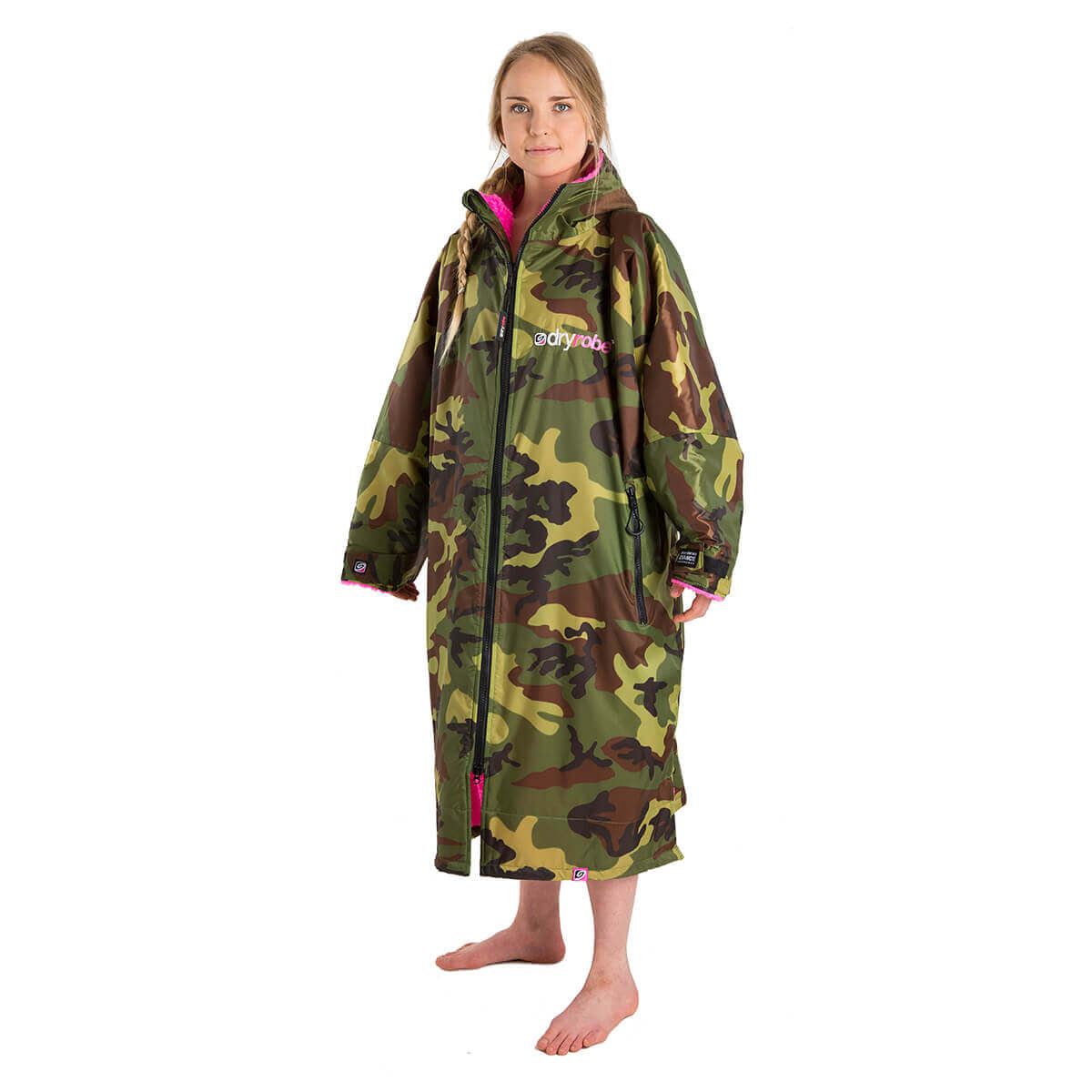 Dryrobe Advance Long Sleeve Changing Robe - Camouflage Outer