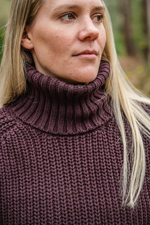 Musto Womens Marina Roll Neck Knit Jumper - Fig Musto Womens Marina Roll Neck Knit Jumper - Fig