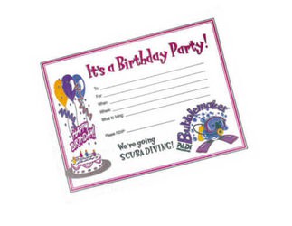 PADI Invitation Card - Bubblemaker Birthday