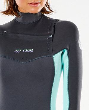 Rip Curl Womens 5/3 CZ Dawn Patrol GBS Wetsuit/Steamer - Charcoal/Aqua Rip Curl Womens 5/3 CZ Dawn Patrol GBS Wetsuit/Steamer - Charcoal/Aqua