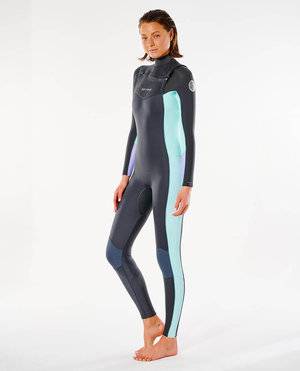 Rip Curl Womens 5/3 CZ Dawn Patrol GBS Wetsuit/Steamer - Charcoal/Aqua Rip Curl Womens 5/3 CZ Dawn Patrol GBS Wetsuit/Steamer - Charcoal/Aqua