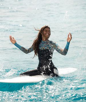 Roxy Womens 4/3mm Marine Bloom Wetsuit - Chest Zip GBS Womens Steamer Roxy Womens 4/3mm Marine Bloom Wetsuit - Chest Zip GBS Womens Steamer