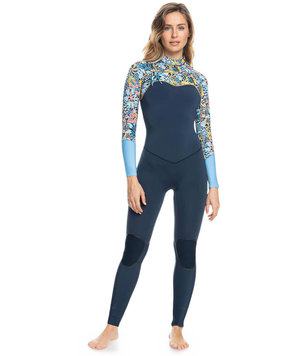 Roxy Womens 4/3mm Marine Bloom Wetsuit - Chest Zip GBS Womens Steamer Roxy Womens 4/3mm Marine Bloom Wetsuit - Chest Zip GBS Womens Steamer