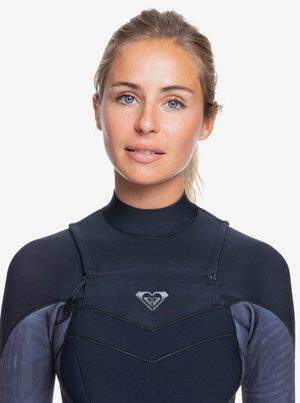 Roxy Womens 5/4/3 Syncro Chest Zip Winter Wetsuit - Jet Black Roxy Womens 5/4/3 Syncro Chest Zip Winter Wetsuit - Jet Black