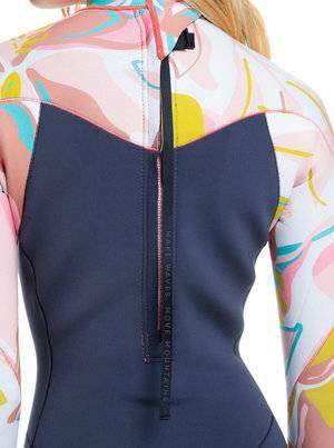 Roxy Syncro Womens 2/2 BZ Spring Suit - Jet Grey/Coral Flame/Temple Gold Roxy Syncro Womens 2/2 BZ Spring Suit - Jet Grey/Coral Flame/Temple Gold