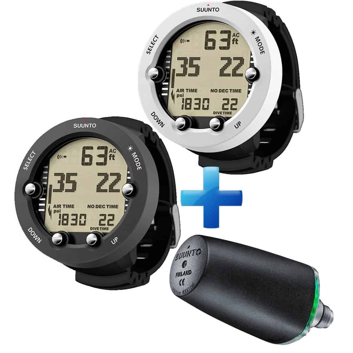 Suunto Vyper Novo Dive Computer With Transmitter Bundle Graphite + White