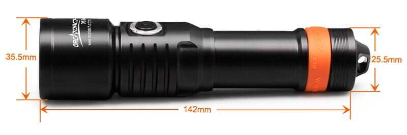 OrcaTorch D530 1300 Lumens Dive Torch