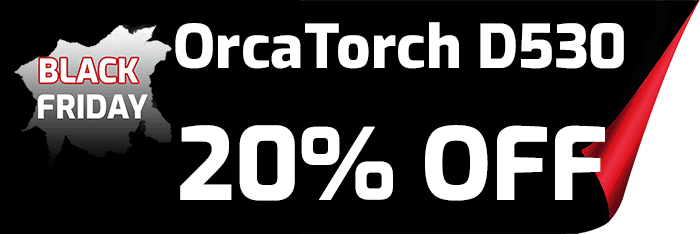 OrcaTorch D530 1300 Lumens Dive Torch