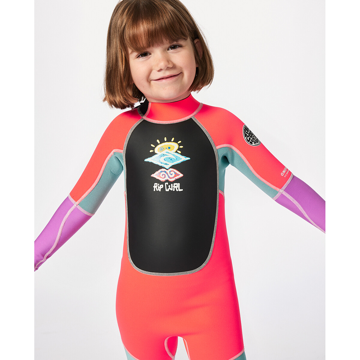 Rip Curl Groms Omega Easy On/Off Kids Back Zip Wetsuit
