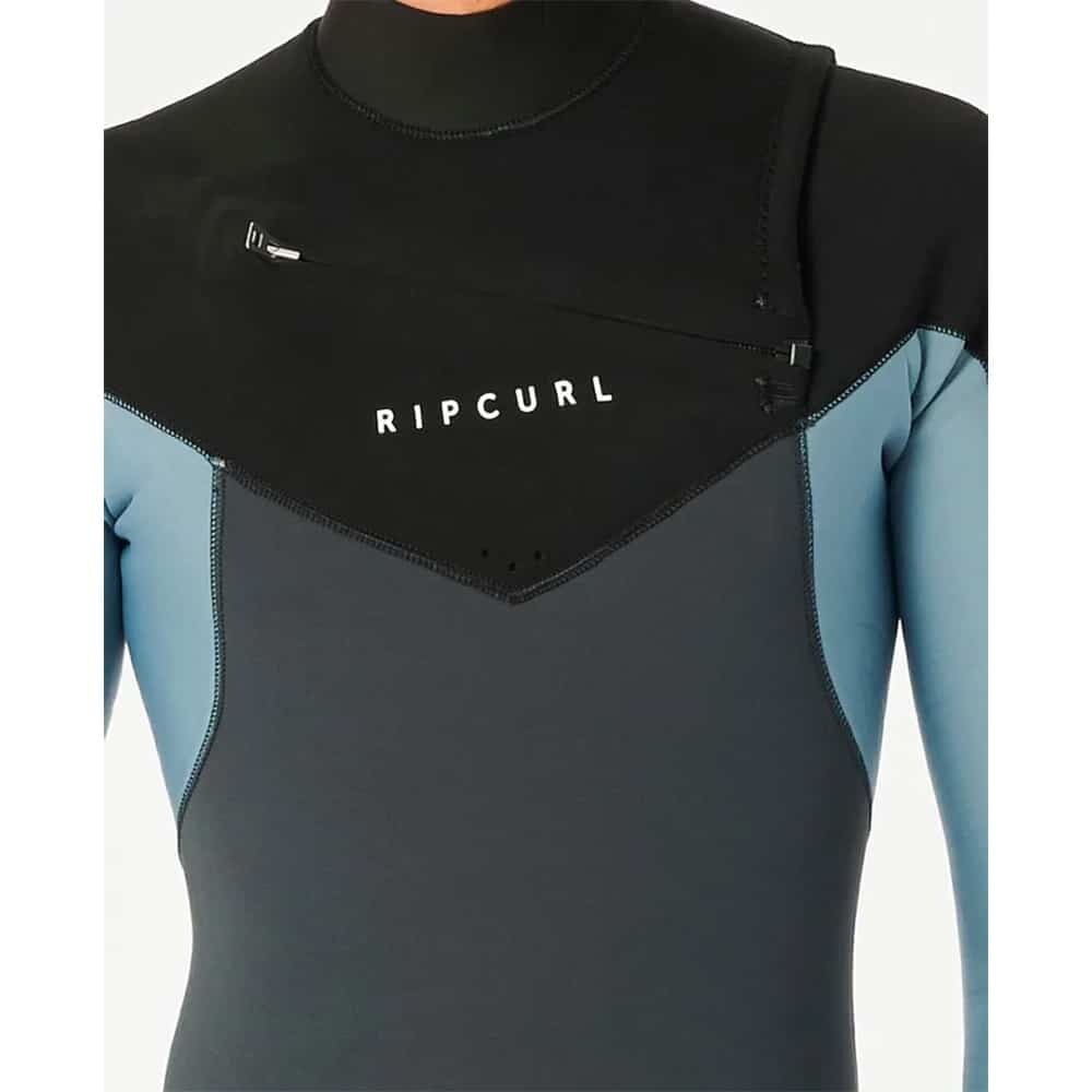 Rip Curl Mens Dawn Patrol Warmth 4/3 mm Chest Zip Steamer - Mineral Blue Rip Curl Mens Dawn Patrol Warmth 4/3 mm Chest Zip Steamer - Mineral Blue