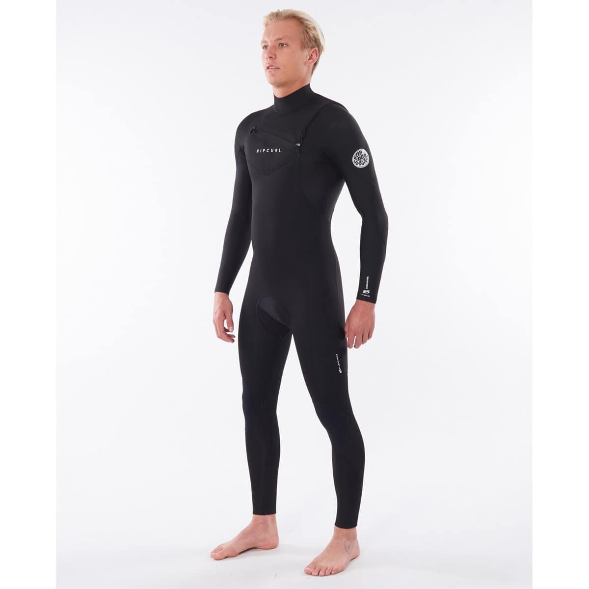 Rip Curl Mens Dawn Patrol Warmth 4/3 mm Chest Zip Steamer | Black Rip Curl Mens Dawn Patrol Warmth 4/3 mm Chest Zip Steamer | Black