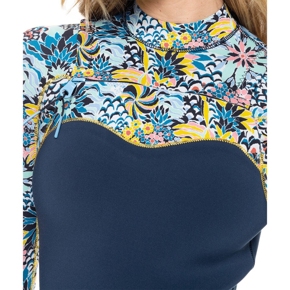 Roxy Womens 3/2mm Marine Bloom Wetsuit - Chest Zip GBS Womens Steamer Roxy Womens 3/2mm Marine Bloom Wetsuit - Chest Zip GBS Womens Steamer