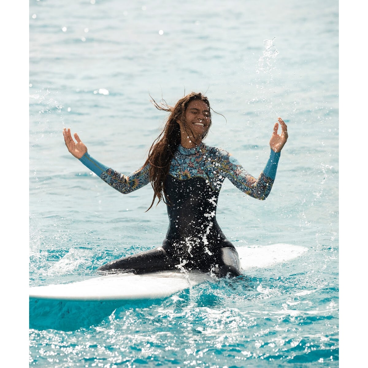 Roxy Womens 3/2mm Marine Bloom Wetsuit - Chest Zip GBS Womens Steamer Roxy Womens 3/2mm Marine Bloom Wetsuit - Chest Zip GBS Womens Steamer