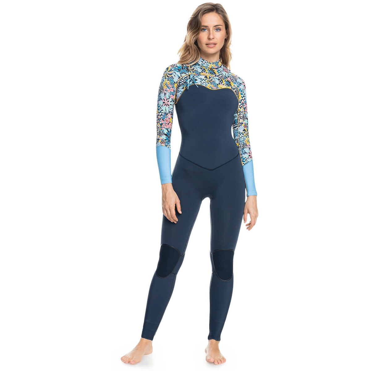 Roxy Womens 3/2mm Marine Bloom Wetsuit - Chest Zip GBS Womens Steamer Roxy Womens 3/2mm Marine Bloom Wetsuit - Chest Zip GBS Womens Steamer