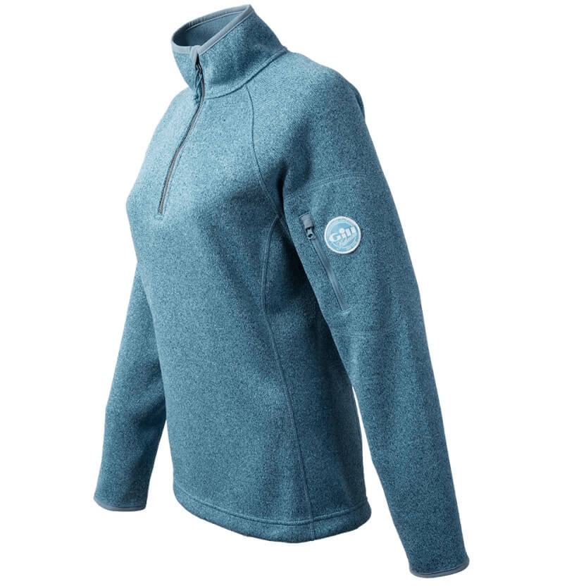 Gill Womens Knit Fleece Blue Melange | Sailcloth | Silver Gill Womens Knit Fleece Blue Melange | Sailcloth | Silver