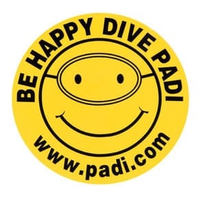 Be Happy Dive PADI Decal Be Happy Dive PADI Decal