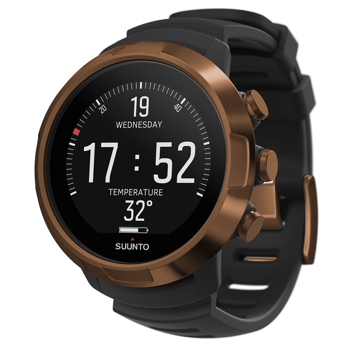 Suunto D5 Black Dive Computer - All Black + Black/Lime