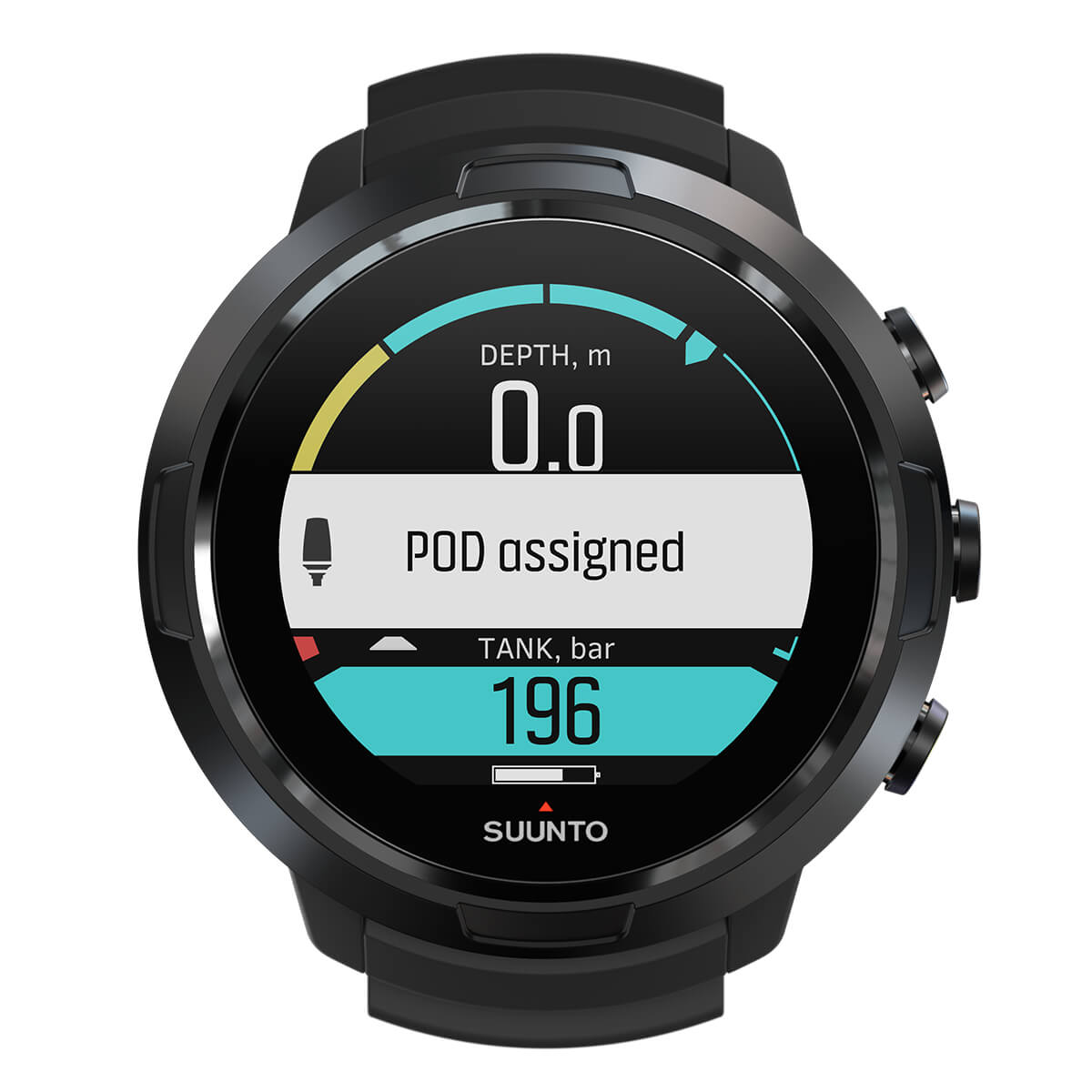 Suunto D5 Black Dive Computer - All Black + Black/Lime