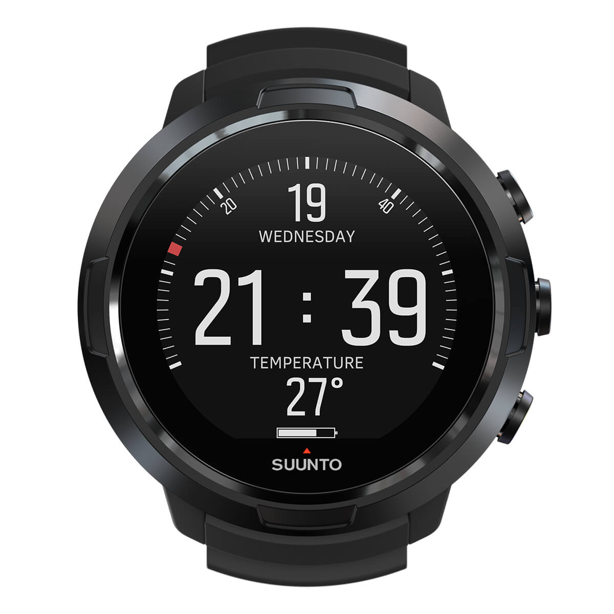 Suunto D5 Black Dive Computer - All Black + Black/Lime