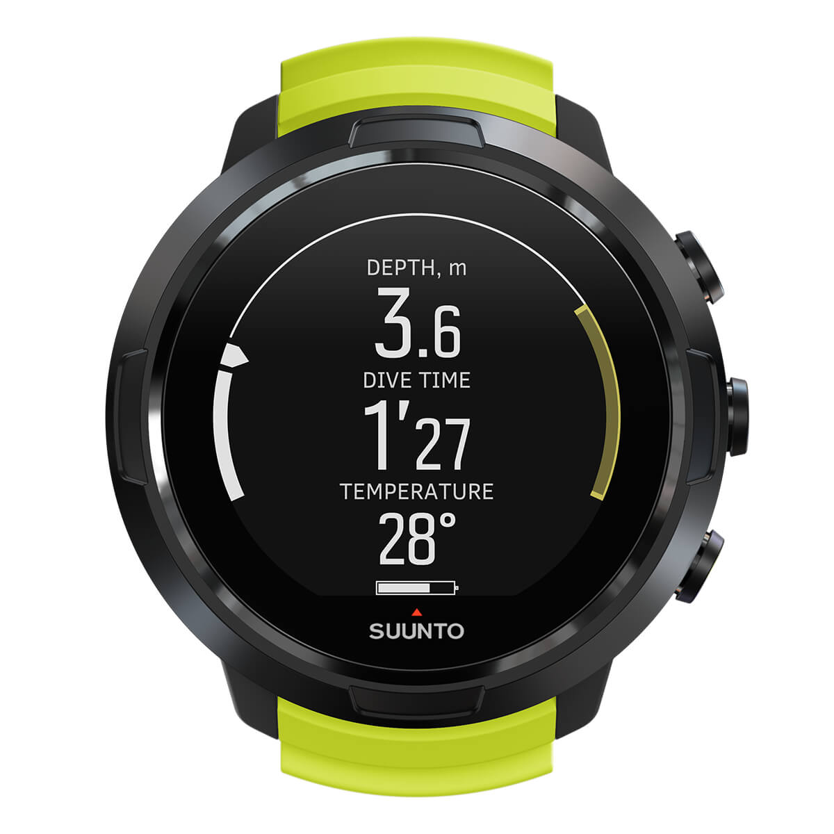 Suunto D5 Black Dive Computer - All Black + Black/Lime