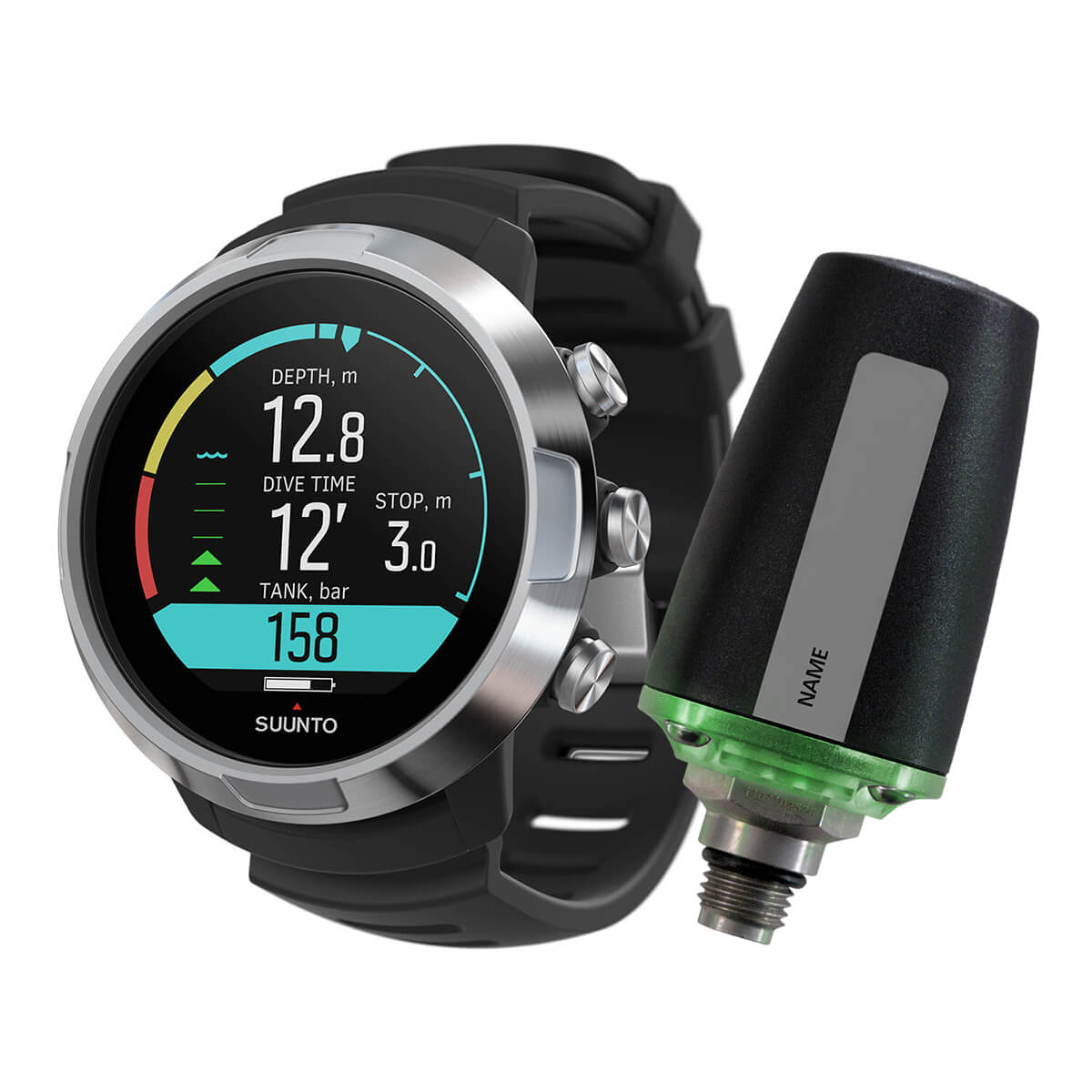 Suunto D5 Steel Dive Computer+ Tank Pod Bundle Black | White Suunto D5 Steel Dive Computer+ Tank Pod Bundle Black | White