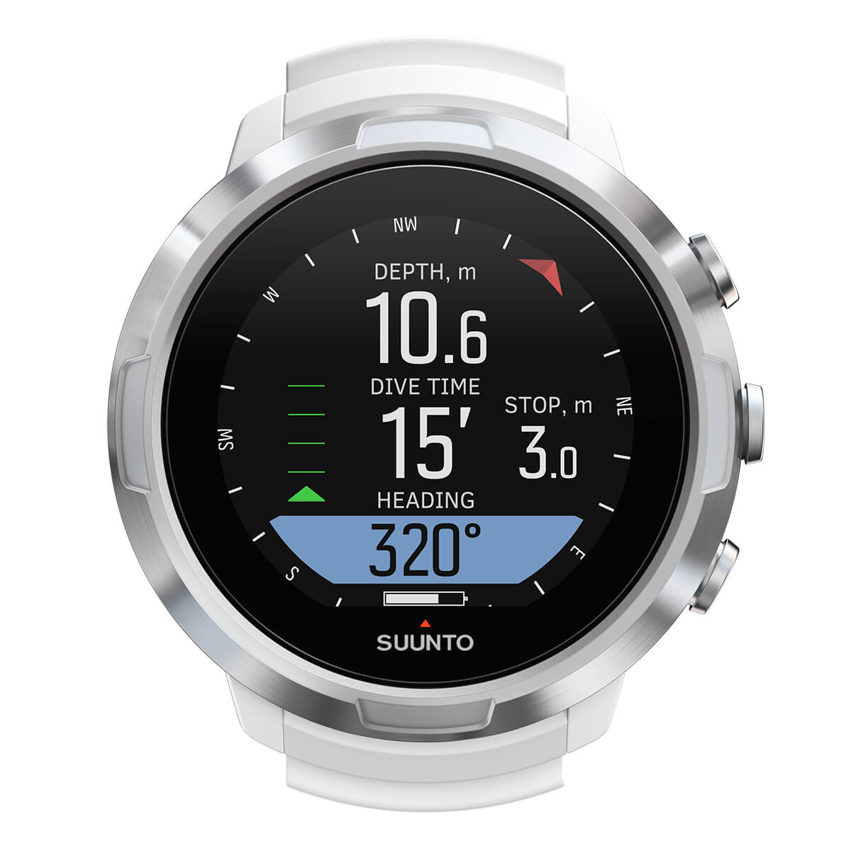 Suunto D5 Steel Watch Style Dive Computer Black + White