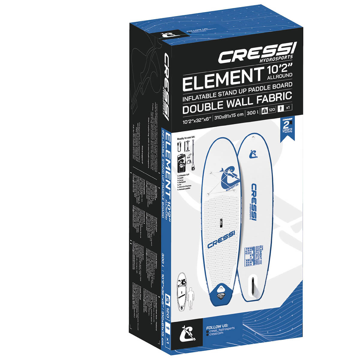 Cressi Element 10'2" iSUP Bundle | SUP Package