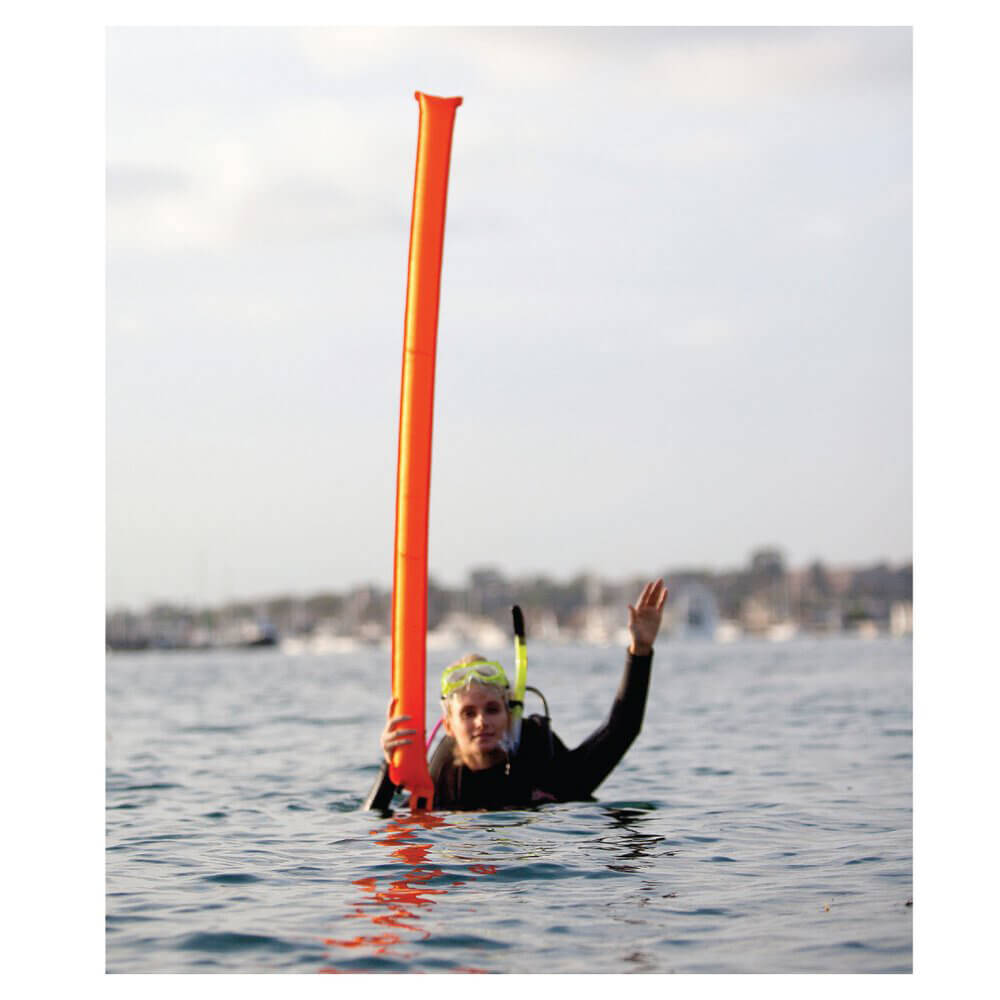 XS Scuba SMB - 1.8m Orange SMB With Oral Inflator